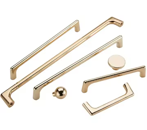 Contemporary Zinc Alloy Door Handle K Gold Minimalist Style Cabinet Handle Modern Kitchen Pull Handle