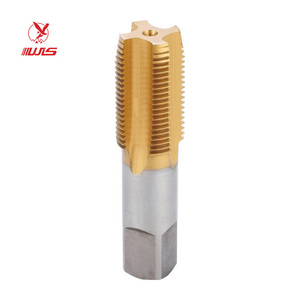 Keran ulir pipa runcing bergalur lurus Hss-E 1/16 1/8 1/4 3/8 1/2 inci 3/4 kualitas bagus - Product Image 1