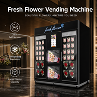 Pemasok Mesin Vending Ouruoxi, Mesin Vending Bunga 34 Loker Ukuran Besar, Pembaca Uang Kertas, Koin, dan Kartu