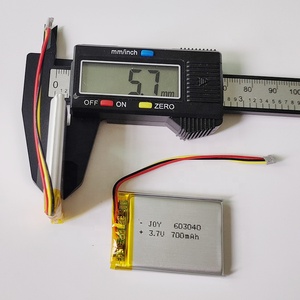 <span class=keywords><strong>Lithium</strong></span> có thể sạc lại 603040 <span class=keywords><strong>3.7V</strong></span> 700mAh 063040 Li-Ion <span class=keywords><strong>Polymer</strong></span> Battery pack với PCB và NTC - Product Image 3