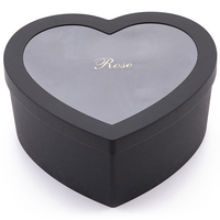 Caja de regalo de cartón Tapa de ventanas transparente Papel Kraft artificial Embalaje de rosas de cartón Cajas de envío en relieve para rosa
