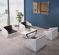 Ensemble de canapés de réception de bureau en cuir au design moderne et modulaire, style américain, pour hall d'hôtel et salon de beauté