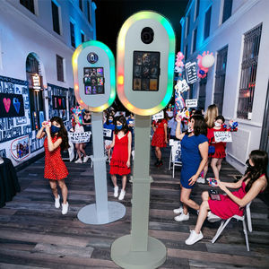2025 Salsa ovale bois couleur iPad photomaton DSLR appareil photo partage instantané des médias sociaux pour les photos et vidéos kiosque <span class=keywords><strong>Selfie</strong></span> - Product Image 1