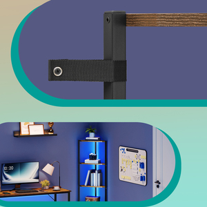 <span class=keywords><strong>VASAGLE</strong></span> Bibliothèque Étagère d'<span class=keywords><strong>angle</strong></span> à 5 niveaux avec éclairage LED réglable - Product Image 5