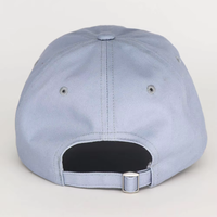 Gorra de Béisbol de Algodón Lavado Azul Claro con Parche Estampado Amarillo de la Marca VTL, Modelo VTL-27197, Primavera/Verano, Casual