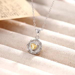 Collar con colgante de piedra natural de 5 mm con corte de corazón, delicado, de plata de ley 925, joyería fina de diseñador, regalo navideño para mujer. - Product Image 5