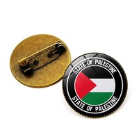 Épingles à revers en gros, pas chères, imprimées en UV, émail poli, épingles à revers rétro en alliage, épingles à revers en métal émaillé Free Palestine pour la décoration