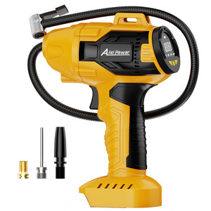 Aid Power Tire Inflator 12 V LCD Display Single Cylinder Compact <b>Car</b> Motorcycle Use - Product Image 3