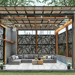 Elegante Rejilla Metálica de Jardín con Corte Láser, Valla Decorativa para Patio, Balcón, Privacidad, Delimitación de Jardín - Product Image 3