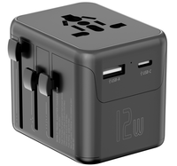 Chargeur universel multifonctionnel Kangtravel 12W avec adaptateur USB et Type-C, US, UK et EU pour les voyages