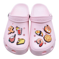 Chaussures élégantes en PVC à trous souples, breloque de décoration alimentaire, boucle, accessoires mignons de dessin animé, breloque crocodile