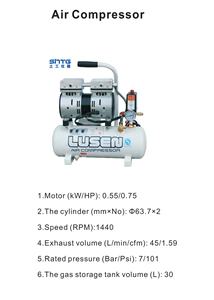 Luft kompressor 30L 0,55 kW 0,75 PS Kolben Luft kompressor Zylinder Motor Auto pumpe Werkzeugs atz <span class=keywords><strong>Mini</strong></span>-Luft kompressoren für die Labor industrie - Product Image 2