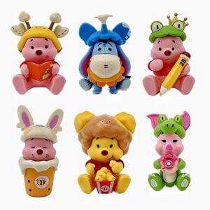 6 styles de figurines en PVC tendance et jouables (Poochie, Piglet, Eeyore) pour machine à griffes et ornements de poupées - Product Image 5