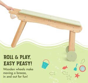 3-en-1 <span class=keywords><strong>Table</strong></span> de pique-nique convertible en bois pour activités intérieures/extérieures, sable et <span class=keywords><strong>eau</strong></span> pour les tout-petits, garçons et filles - Product Image 2