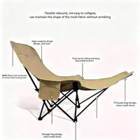 Silla Plegable Portátil de Cuatro Posiciones Ajustables con Reposapiés, Tela Oxford Moderna para Jardín, Parque, Camping y Playa