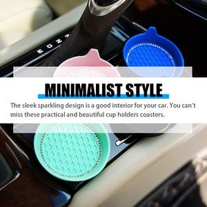 New Non-slip Water Cup Pad <strong>Car</strong> Coaster Diamond Rhinestone Bling Decoration Anti-skid Rubber Cup Bottle Mat <strong>Accessories</strong> - Product Image 6