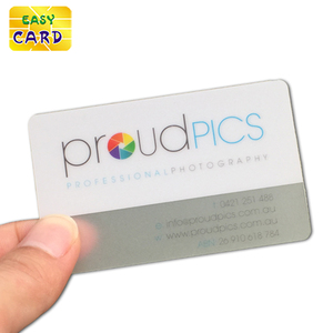 Carte de visite professionnelle en <span class=keywords><strong>PVC</strong></span>, transparent, avec impression personnalisée - Product Image 3