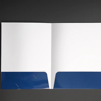 Carpeta de Presentación Personalizada A4 con 2 Bolsillos, Logotipo Grabado, Carpeta de Archivo de Documentos Impresa en Papel, Laminación Mate para Oficina Comercial