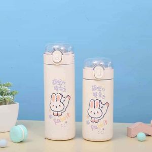 Stainless Steel <b>Insulated</b> Water Bottle Portable Student <b>Cup</b> Cute Cartoon Bouncy <b>Cup</b> - Product Image 4