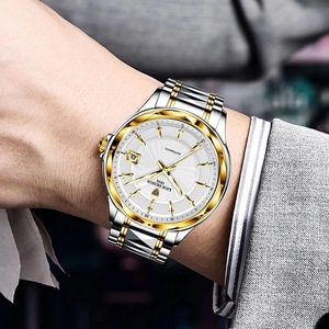 Lige Design Men's Automatic Mechanical <b>Watch</b> Stainless Steel <b>Case</b> Tungsten Steel Band 50 Bar Water Resistant Business Luxury - Product Image 4
