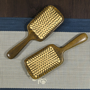 Meishuge Green Sandalwood Air <b>Cushion</b> Comb Scalp Massage Brush For <b>Long</b> Hair 20cm Above Wooden Hairbrush - Product Image 2