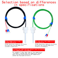 Résistant à la corrosion, résistant aux acides et aux alcalis, thermistance PTFE PT100, sonde à quatre points filetées, capteur de température PTFE