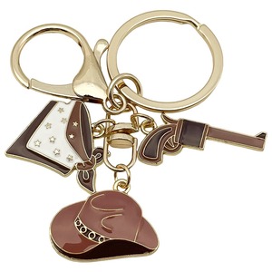 Llavero de Metal con Colgante de Pistola, Estilo Vaquero Vintage, Color Rosa, para Monedas, Decoración para <span class=keywords><strong>AirPods</strong></span> - Product Image 1