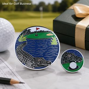 Marcador Magnético Creativo para Pelotas de Golf, Artesanía en Metal Esmaltado con Marcador Central Desmontable de 25 mm para Recuerdos de Club - Product Image 5