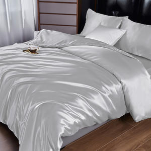 Juego de sábanas natural personalizado juego de cama cómodo de color sólido tamaño king - Product Image 6