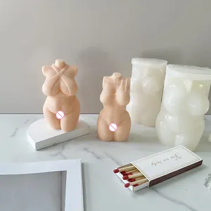 3D mayo kadın vücut silikon reçine mum kalıp, seksi kadın vücut Curvy şekil yapmak için mum sabun epoksi reçine