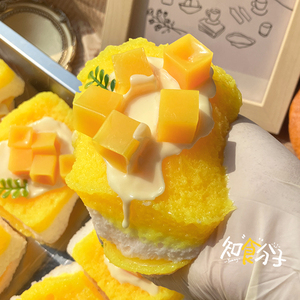 Juguete Blandito de TPR con Forma de Tostada de Mango Realista, Regalo Antiestrés para Niños y Adultos, para un Momento de Relajación, Tostada de Mango para Apretar - Product Image 2