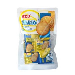 Vente en gros de biscuits au sel de mer, fromage, crème ronde personnalisée, machine à sandwichs, biscuit OEM, 65g