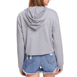 Sweat à capuche décontracté pour femme, style yoga et sport, personnalisable, en coton, couleur unie, grande taille - Product Image 4