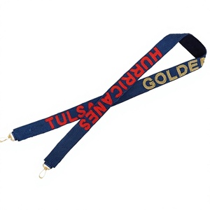 Best Boomer Sooner Red Polyester Handmade Rectangular Shape Strap Design Fancy Gold <b>Hooks</b> Embroidered Letter Design Durable Bag - Product Image 2