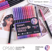 Coffret de Crayons Mécaniques Rose et Violet Rêveurs – Série Pastel Automatique Non Soluble pour Illustration Tendance Filles