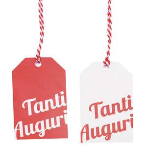 Tag buon compleanno con stringa Mix 8 cm x 5 cm - Product Image 1