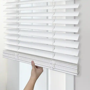 Persianas Venecianas <span class=keywords><strong>de</strong></span> Madera Natural con Cordón, en Blanco, Negro, Marrón y Gris, Hechas a Medida para Interiores, Estilo Plantation - Product Image 4
