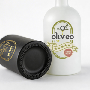 Botella de Vidrio Redonda de 500 ml para Licor, Ginebra, Aceite de Oliva, Ron, Whisky y Vodka, Estilo Nórdico Negro Mate, con Tapón de Corcho y Boquilla - Product Image 5
