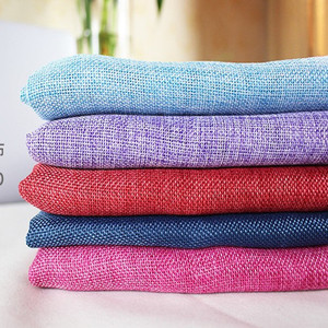 Bonded 100% Polyester <strong>Burlap</strong> Sofa <strong>Fabric</strong> Polyester Faux Linen <strong>Fabric</strong> for Pillow Cover - Product Image 2
