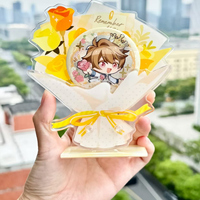 Support de présentation transparent en acrylique pour badge Gumei, décoration verticale pour le rangement sur le bureau et le bureau de bureau