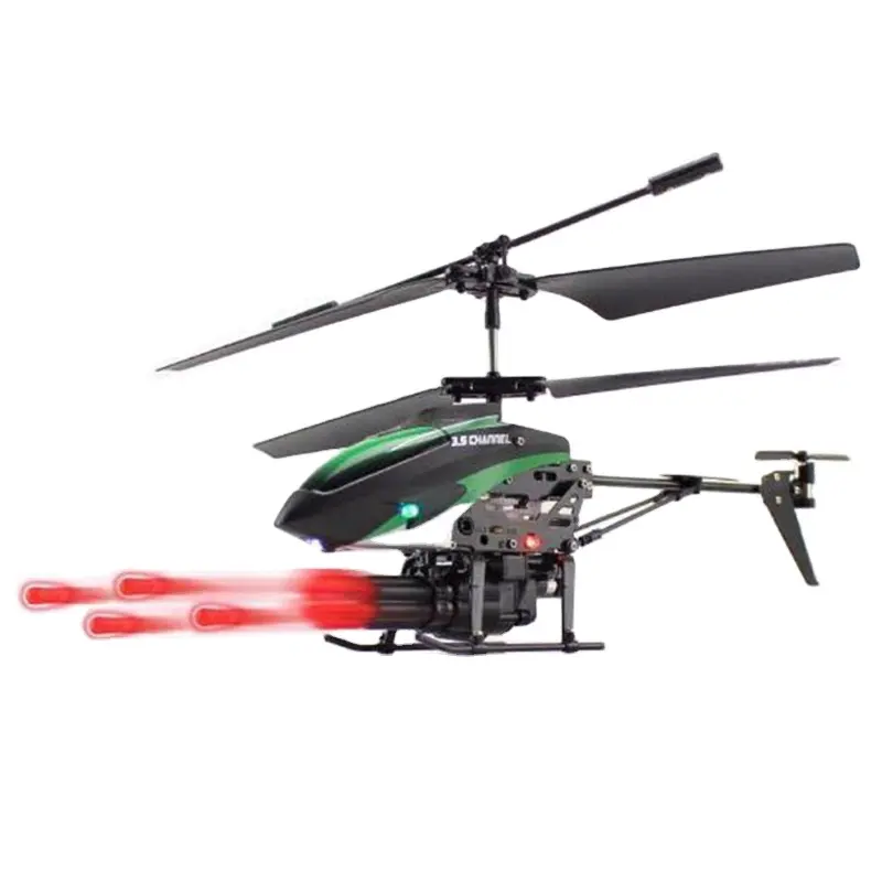 Shoot Helicopter V398 Mini Helicopter Easy to Control Launching Missile RC Helicopter Toy Birthday Gift For Kids Outdoor Playing