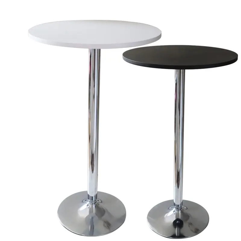 Table commerciale de bar réglable de style industriel simple table de bar haute ronde