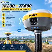 Ensemble GNSS RTK de haute précision TopTech TK600+TK200 : Récepteur GNSS RTK avec double caméra et code laser permanent