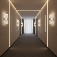 Lampe murale encastrée LED moderne et minimaliste en aluminium et acrylique, exclusivité transfrontalière pour chambre d'hôtel, intensité réglable, garantie 5 ans
