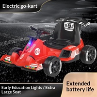 Kart électrique pour enfants, voiture à 4 roues, rechargeable, en plastique, avec télécommande, jouet pour garçons et filles