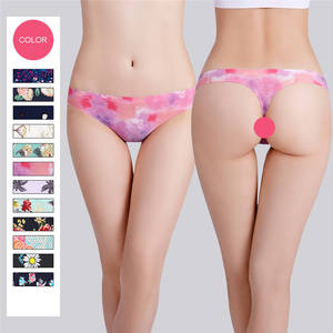 Fabrika özel baskı sevimli iç çamaşırı külot dikişsiz Thongs kadınlar No Show tanga iç çamaşırı kadın - Product Image 3