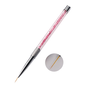 Pinceau à ongles en acrylique avec manche, poils synthétiques, pour liner, sculpture, brosses rondes, or rose, pour la peinture au gel, la décoration des ongles, outil de manucure - Product Image 6
