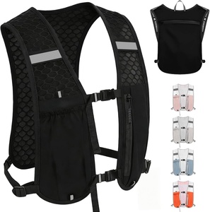 Gilet réfléchissant LED rechargeable USB coloré, taille moyenne, en nylon souple, pour la course nocturne, le cyclisme, la randonnée, avec support pratique pour téléphone portable - Product Image 1