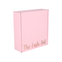 Cajas de envío rosas con logotipo personalizado para pequeñas empresas, cajas de cartón corrugado para correo pequeñas para embalaje, cajas de regalo