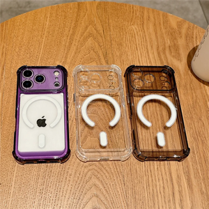 เคสกันกระแทกแม่เหล็กไร้สายแบบหรูหราสำหรับ iPhone 17 16 15 14 13 12 18 Pro Max Plus  แบบใสพร้อมกันชน - Product Image 6